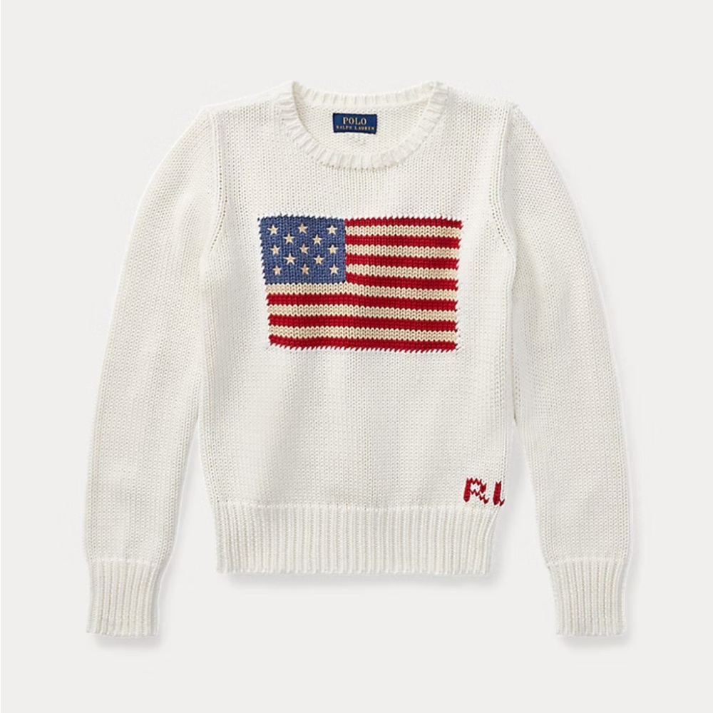 Polo Ralph Lauren, Flag Sweater, White